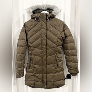 Columbia Women’s Lay D Down II Olive Green Khaki Parka Jacket Gorpcore Size XS